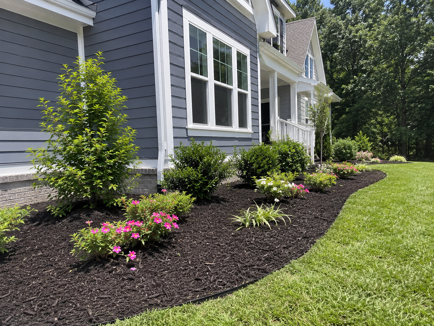 Fresh mulch beds and clean edging Myrtle Beach SC